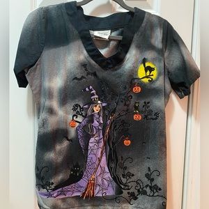 Halloween scrub top